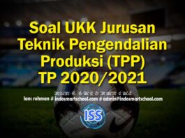Soal UKK Jurusan Teknik Pengendalian Produksi (TPP) TP 2020/2021